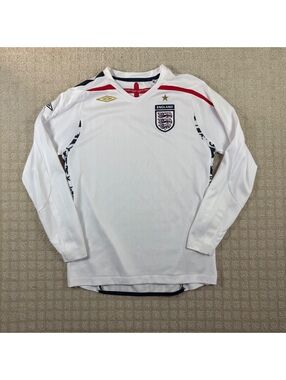 Umbro England Soccer Jersey Long Sleeve Youth Large 2007-09